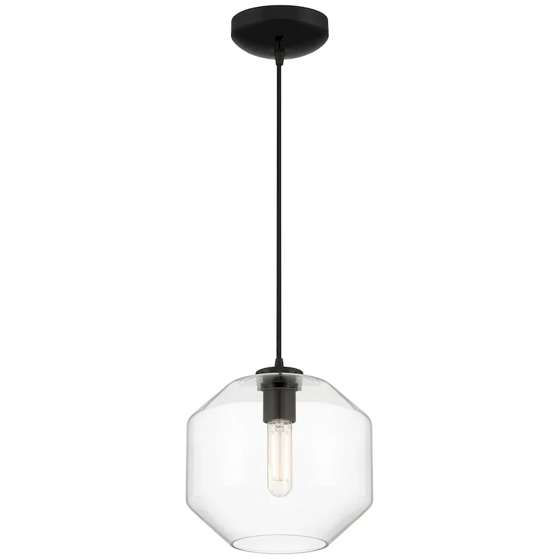 Access Lighting Clarity Short LED Pendant - Black Finish
