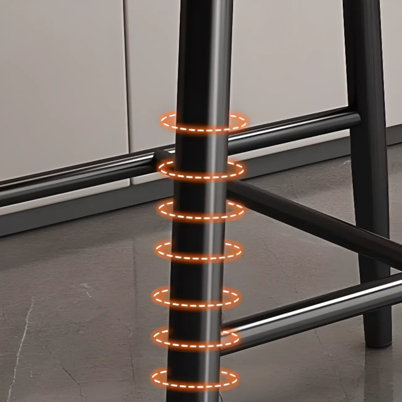 Modern Upholstered Low Back Counter Height Bar Stools