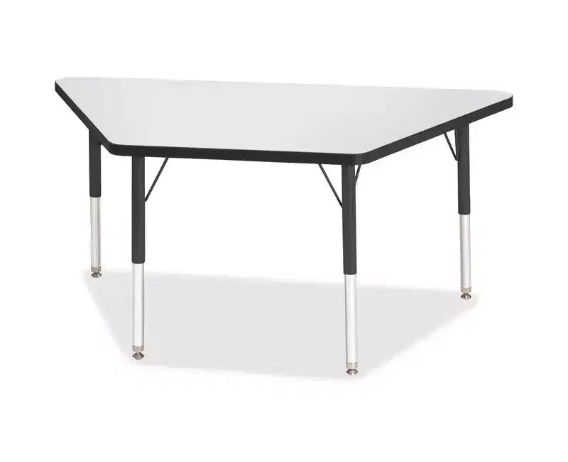 Jonti-Craft Berries Elementary Height Prism Edge Trapezoid Table (24 x 48) in Black