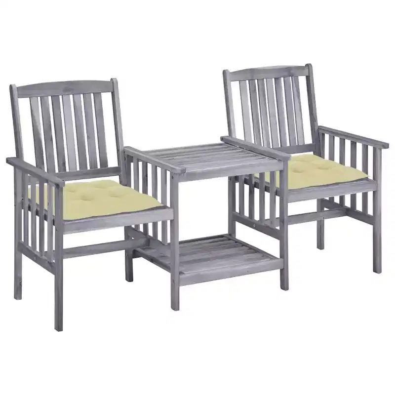 vidaXL Patio Chair With Tea Table