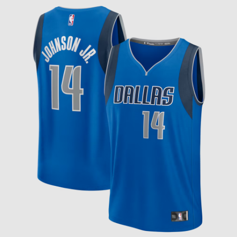 Dallas Mavericks Morez Johnson Jr. Fanatics Blue 2026 Draft First Round Pick Fast Break Jersey - Icon Edition
