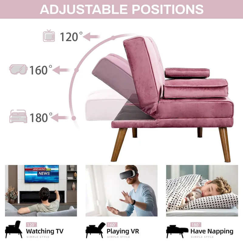 Futon Couch Sofa Bed, Small Sleeper Sofa Chair Loveseat