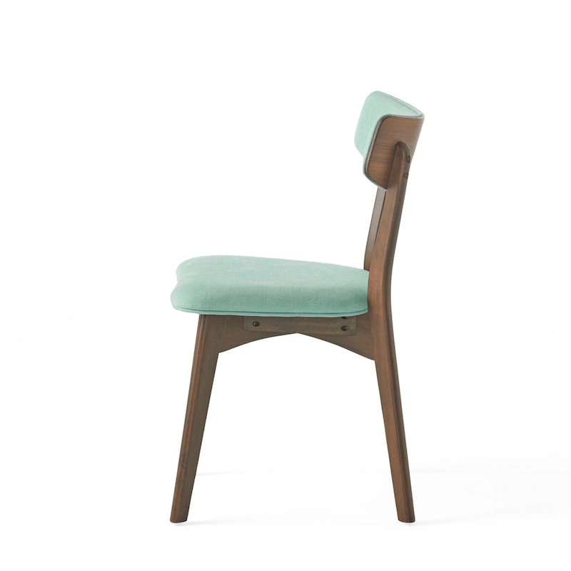 Chazz Mid-Century Modern Upholstered Rubberwood Dining Chairs (Set of 4) by Christopher Knight Home