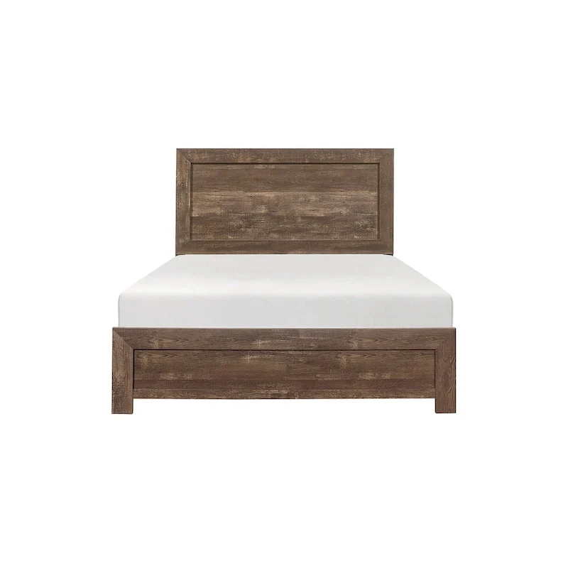 Tabina 3 Piece Rustic Brown Modern Panel Bedroom Set