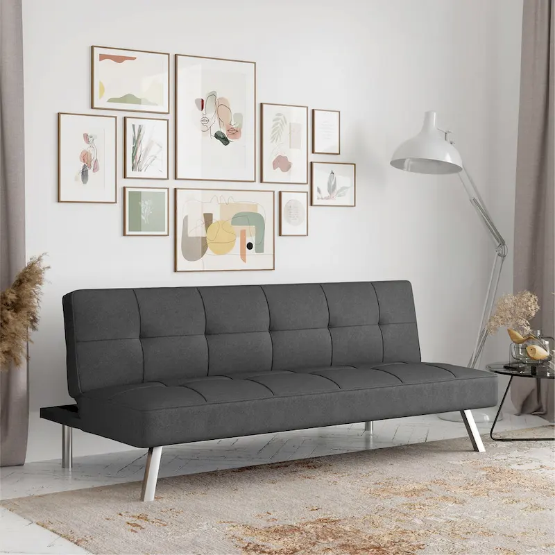 Convertible Sofa with Finger Guard – Sofa, Lounger & Full-Size Bed
