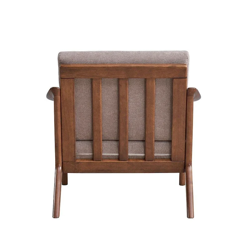 Accent Chair with Removable Cushion – Light Brown and Brown