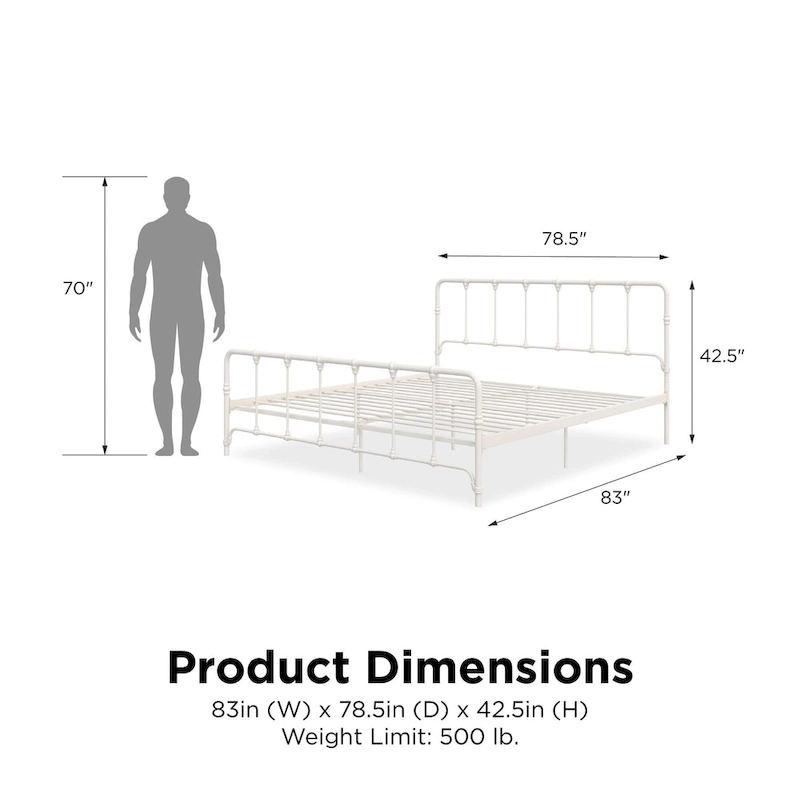 Avenue Greene Sandy Farmhouse Metal Bed