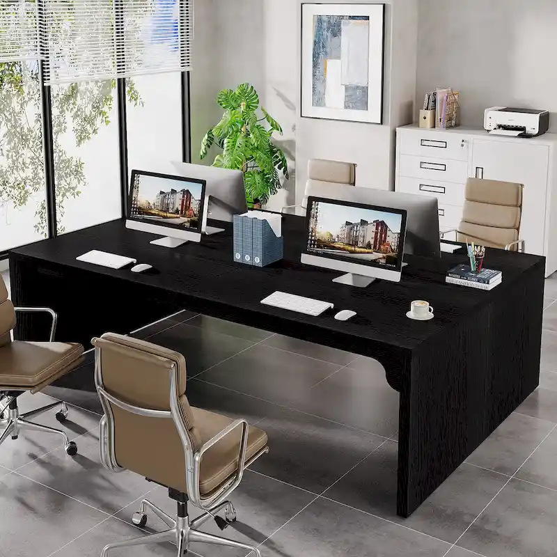 Brown Wood 13FT Rectangular Conference Table