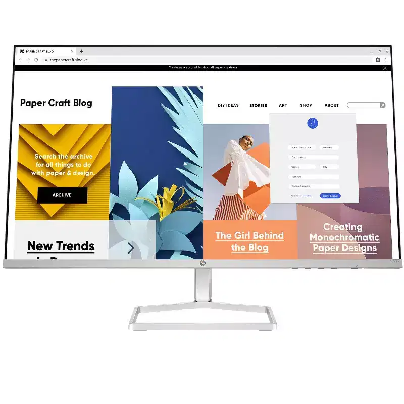 HP Series 5 27 inch FHD White Monitor - 527sw 27 FHD (1920 x 1080) 48-100 Hz