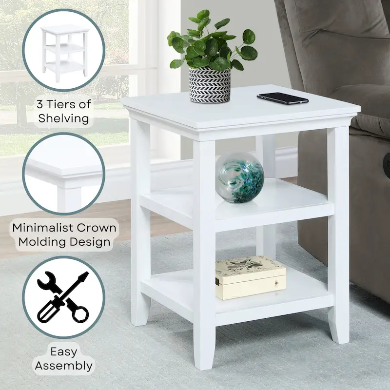 Convenience Concepts Tribeca End Table with Shelves
