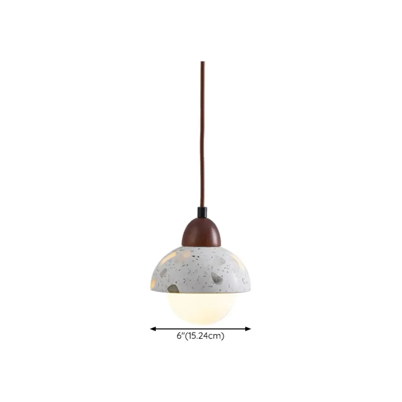 Modern Terrazzo Cylinder Brass Pendant Light