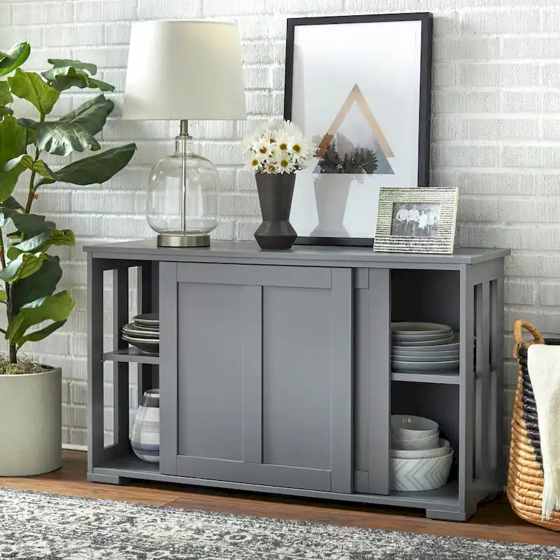 Porch & Den Jefferson Sliding Door Stackable Buffet/Sideboard