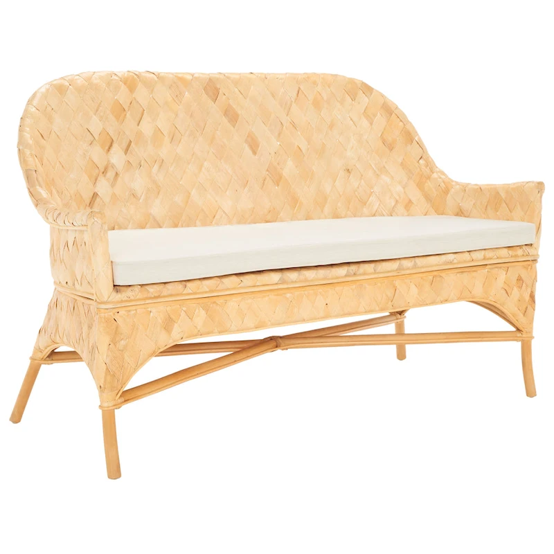 SAFAVIEH Marfisa Woven Sofa Bench - 52 W x 24 D x 33 H - 52Wx24Dx33H