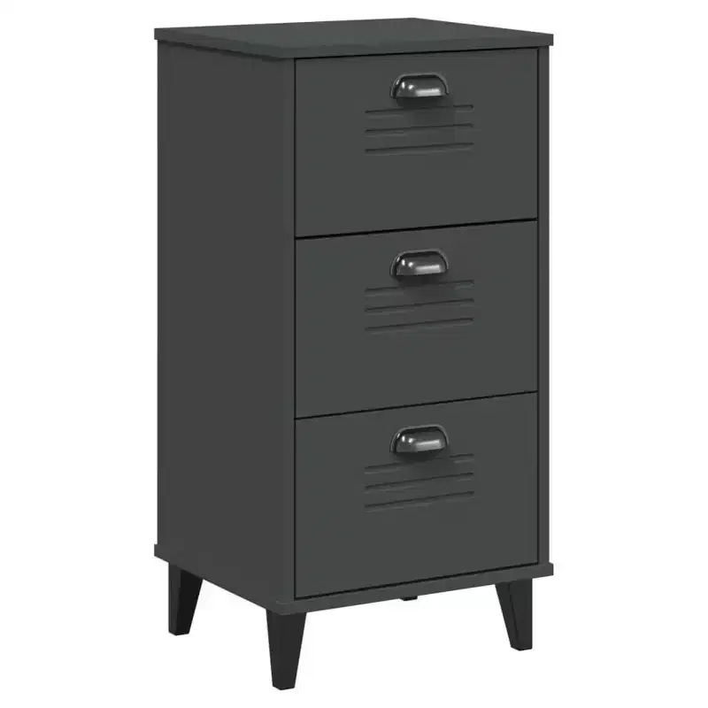 vidaXL Bedside Cabinet Accent End Table Bedroom Furniture Solid Wood Pine