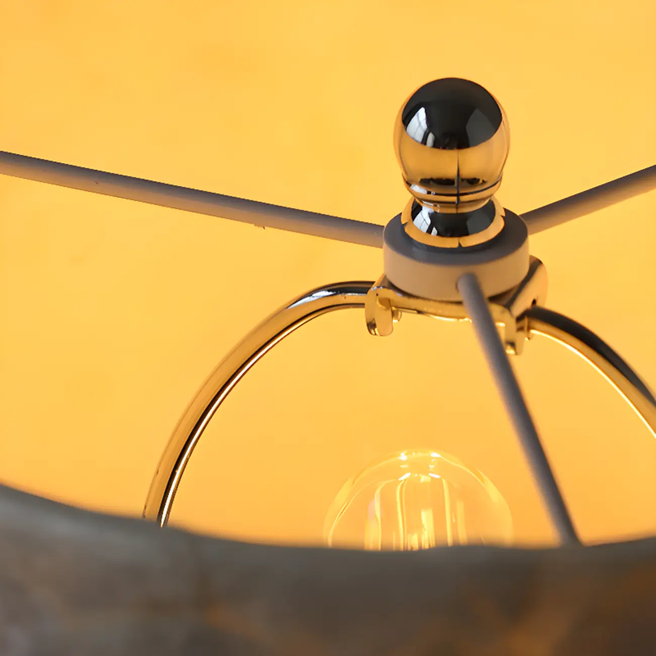 Modern Shell Table Lamp with Geometric Shade, LED