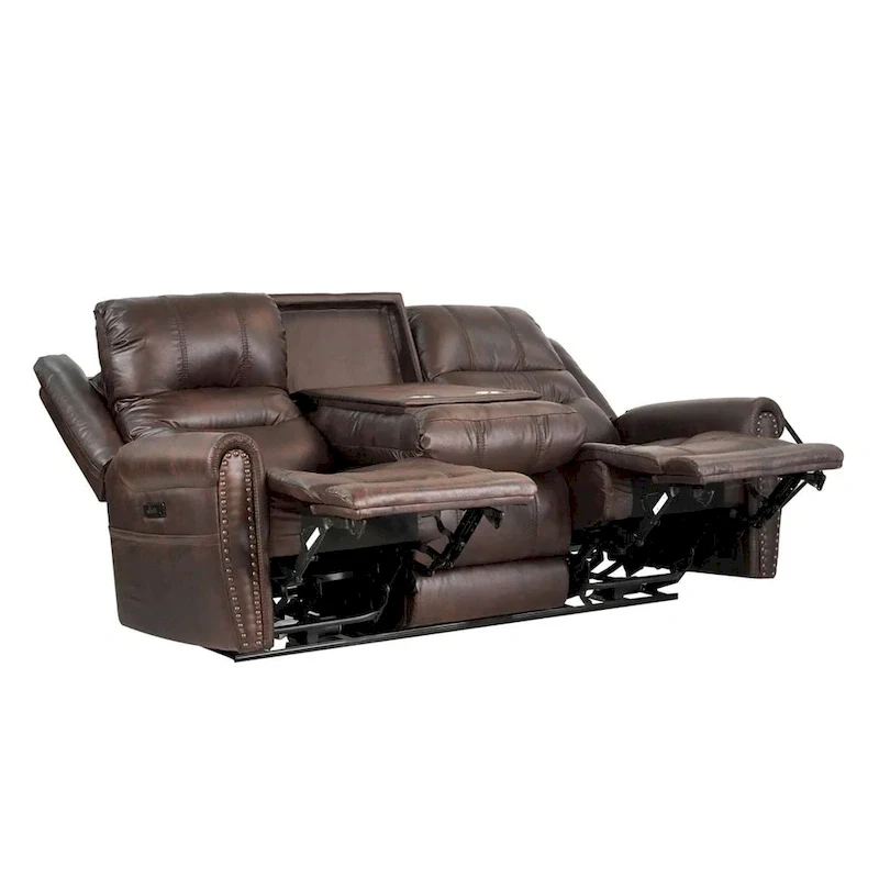 Power Sofa Loveseat Recliner Adjustable Headrest High Back Nailhead