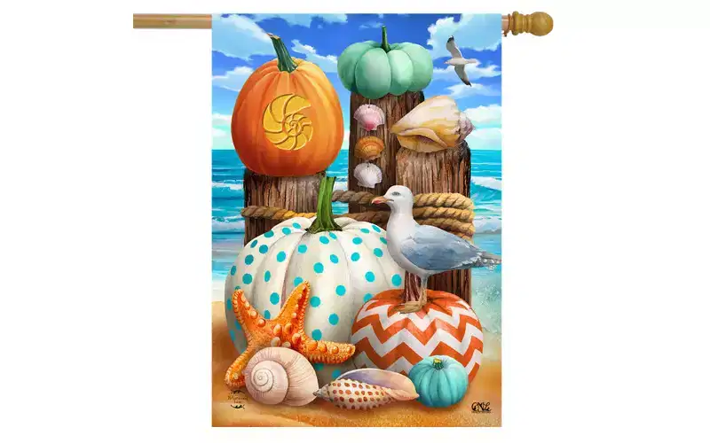 Briarwood Lane House Flag 40x28 For Outdoor Seaside Fall For Fall House Flag
