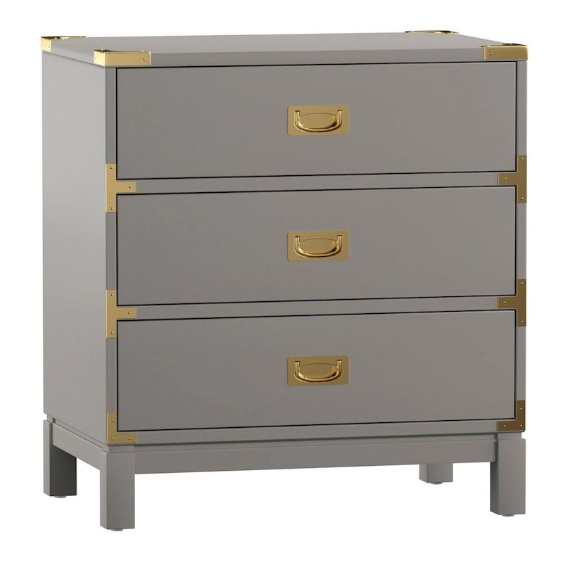 Kedric 3-drawer Goldtone Accent Nightstand by iNSPIRE Q Bold