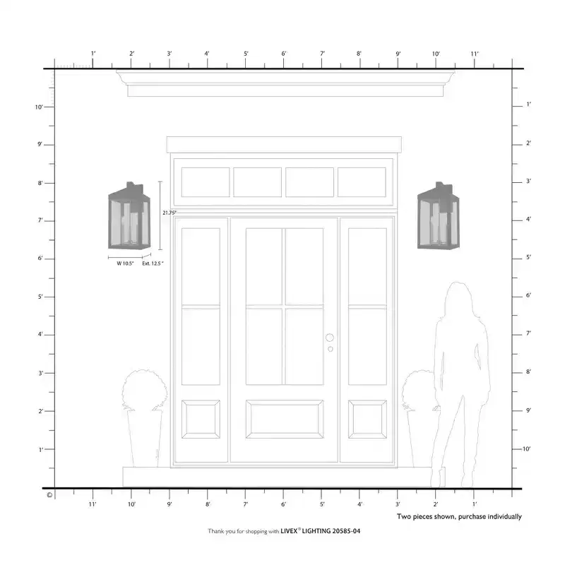 Livex Lighting Nyack 3 - Light Wall Light in Black