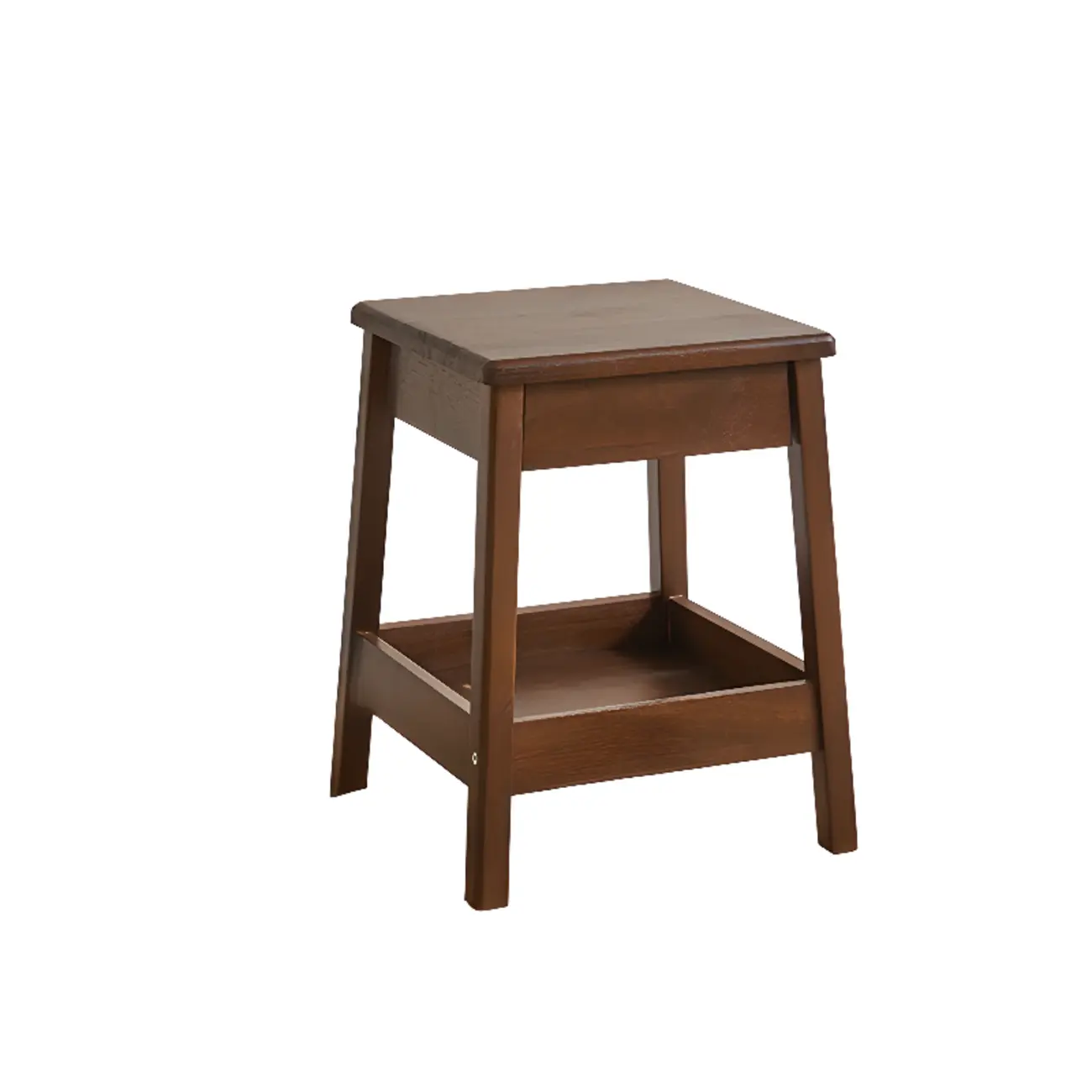 Retro Wooden Brown Side Table with Drawer for Bedroom