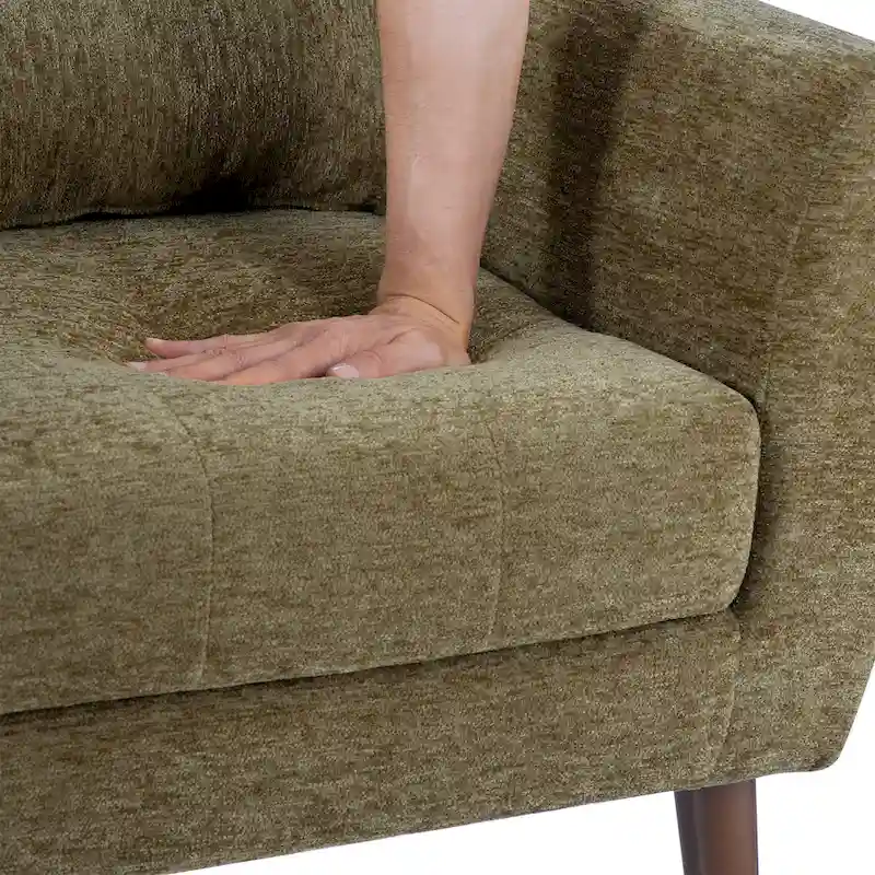 Chenille Fabric Accent Chair with Arm