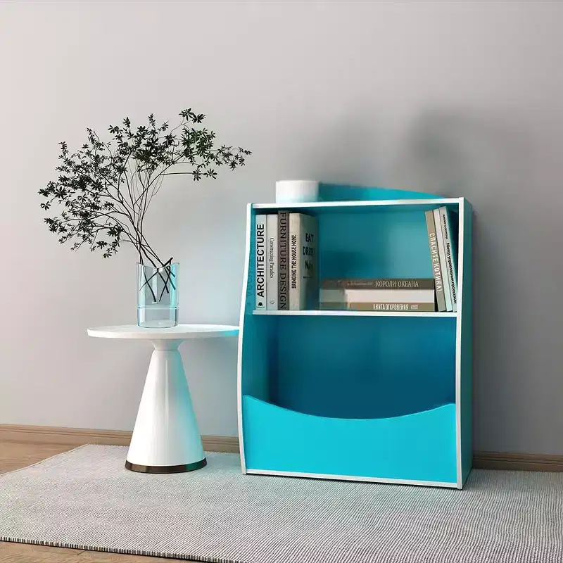 Storage Organizer, 2-Tier Wooden Children's Bookcase, Multi Shelf Cubby, Storage Cabinet for Children's Room, Kindergarten,School