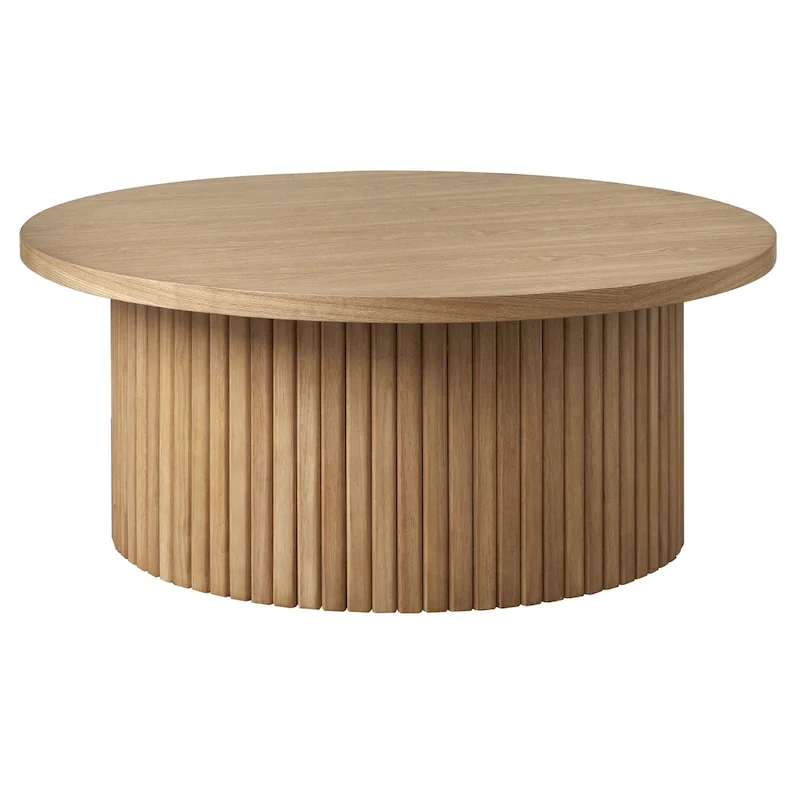 Fluted Low Profile Coffee Table