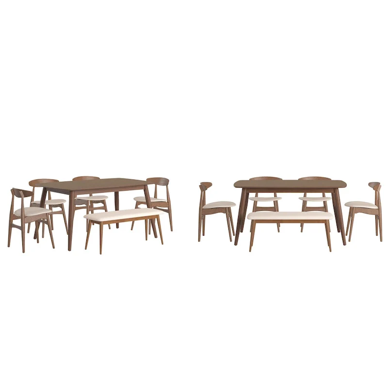 Ribe Mid-Century Modern Tapered Dining Set