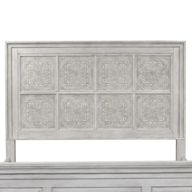 Antique White Panel Headboard - King, 1-Person