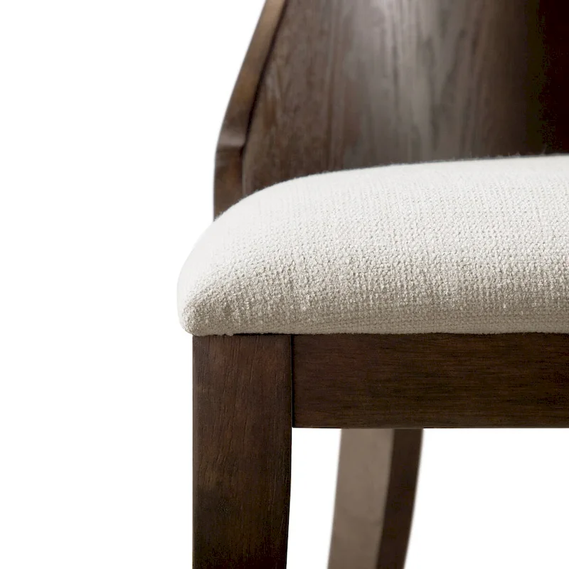 7-Piece Expandable Dining Table Set with Leaf - Solid Wood Trestle Base, 108