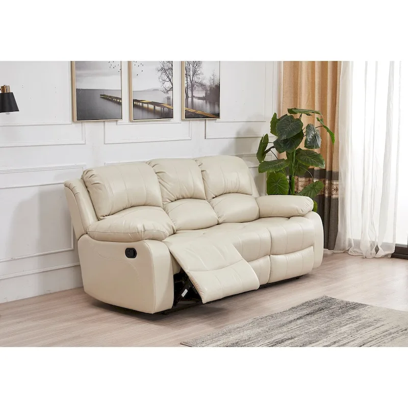 Betsy Furniture 2 Piece Bonded Leather Reclining Living Room Set, Sofa and Loveseat