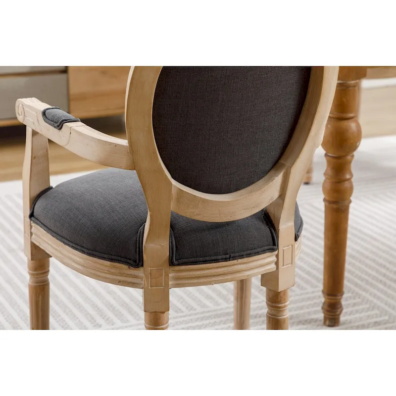 Upholstered Fabric Dining Armchair Set of 2