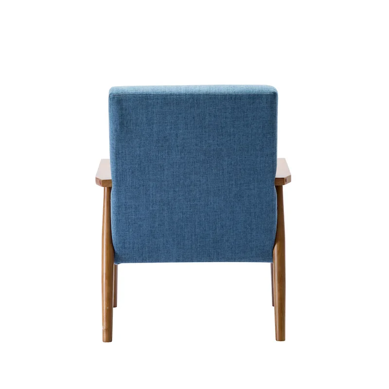 Gelso Fabric Accent Chair with Rubberwood Legs