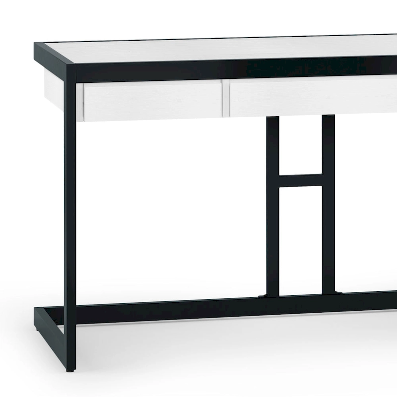 WYNDENHALL Cecilia Solid Acacia Wood Industrial Office Desk