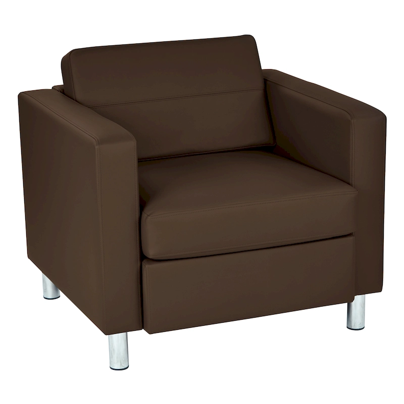 Pacific Arm Accent Chair with Chrome Legs