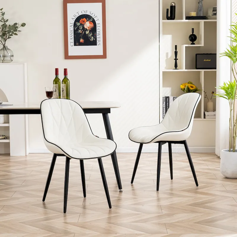 Upholstered Dining Chairs Set of 2 Modern Kitchen Chairs