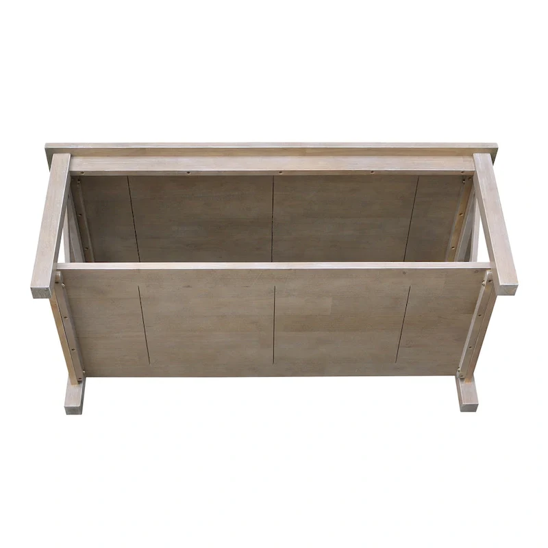 Solid Hardwood Coffee Table - Unfinished, White, Washed Gray Taupe, Espresso - Multi-Person Use