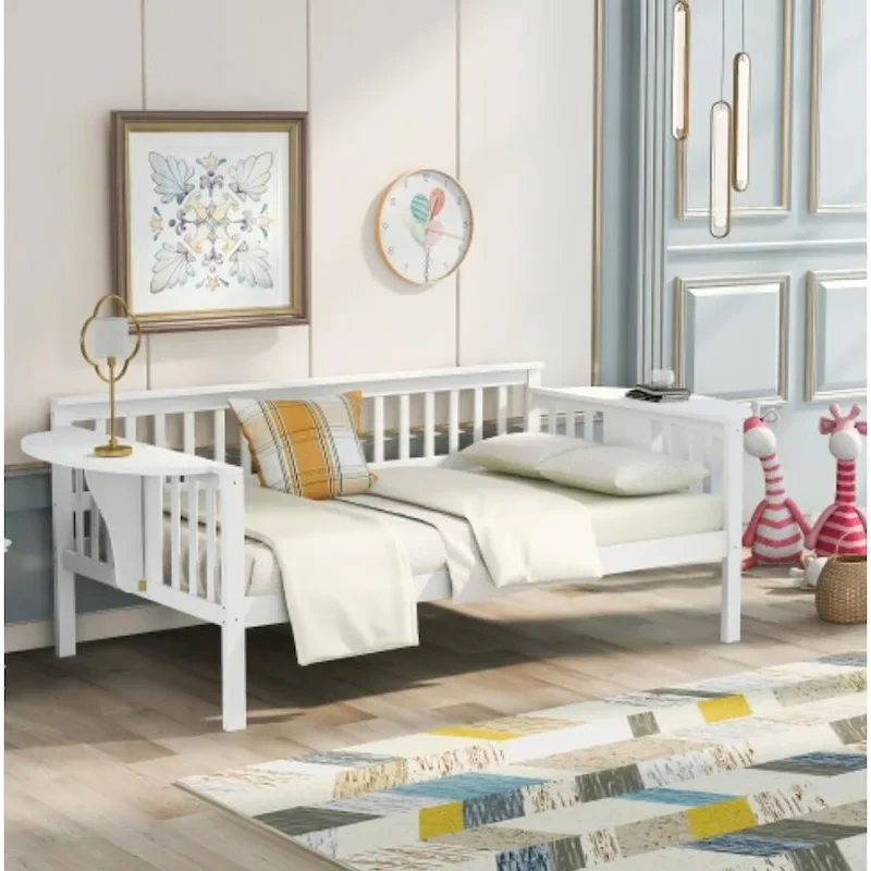 Wood Slat Support twin size Daybed in White