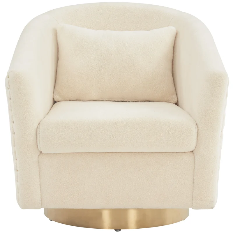 SAFAVIEH Couture Ikram Quilted Swivel Tub Chair - 30Wx32Dx30H