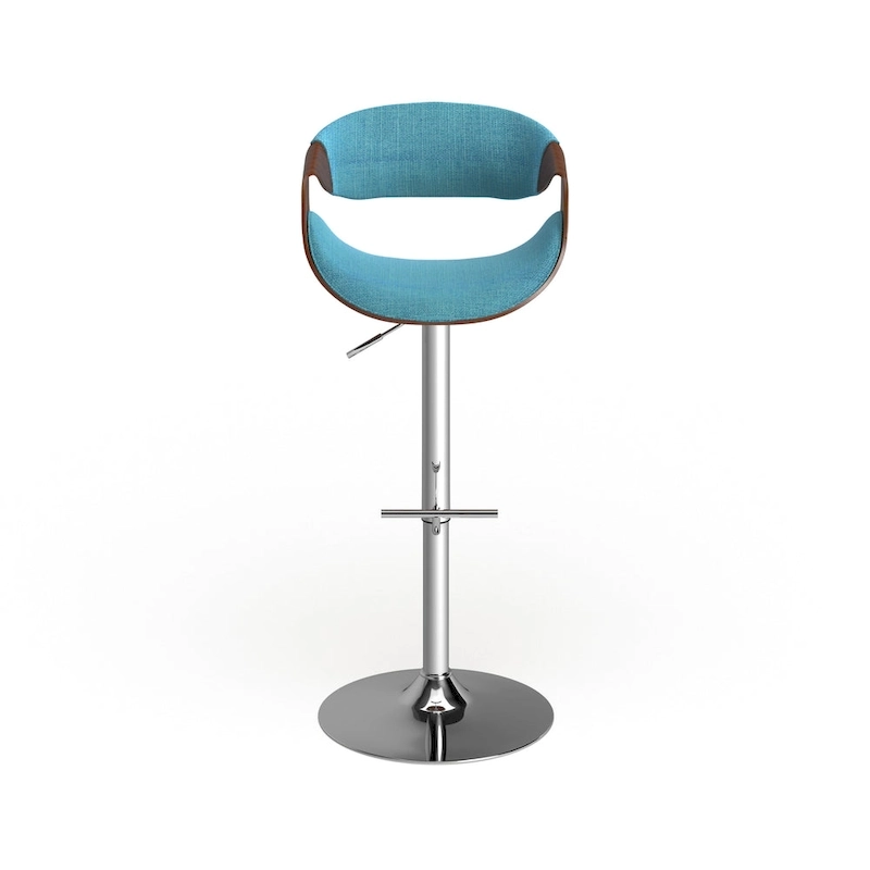 Carson Carrington Sauda Mid-century Modern Walnut WoodAdjustable Bar Stool