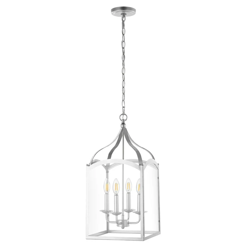 Ruth 11  4-light Lantern Metal/Glass LED Pendant by JONATHAN Y