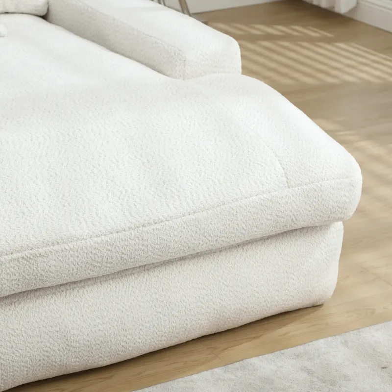 Chenille 2 seater lazy sofa With 5 back pillows