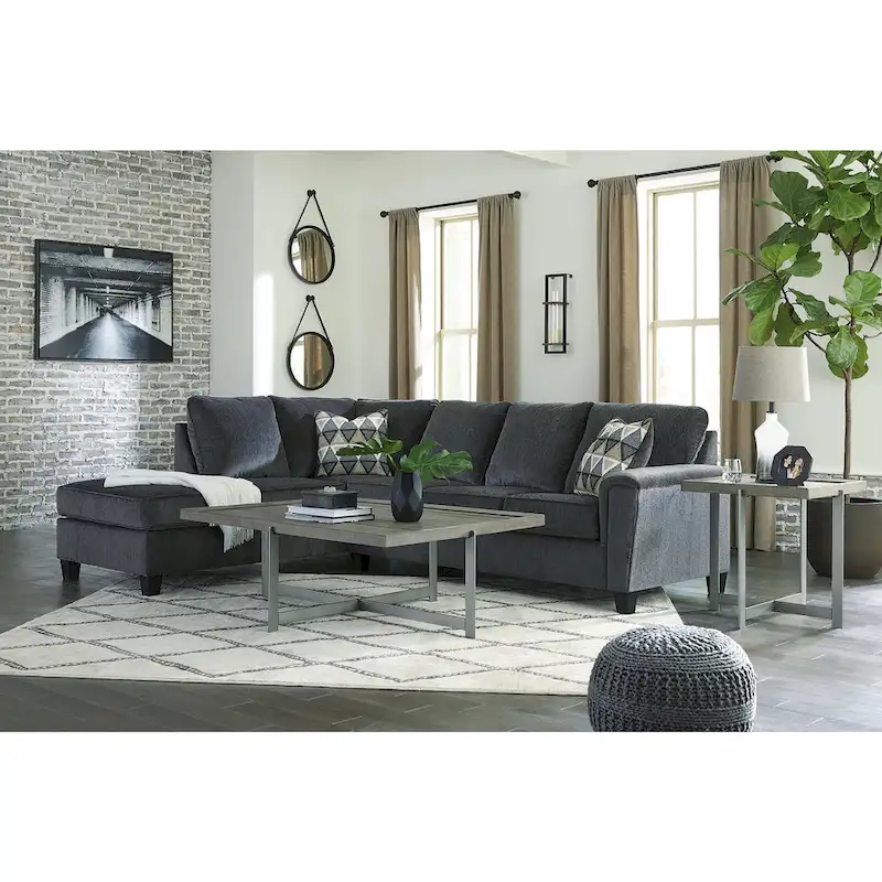 Signature Design by Ashley Abinger 2-Piece Sleeper Sectional with Chaise - 116 W x 91 D x 39 H