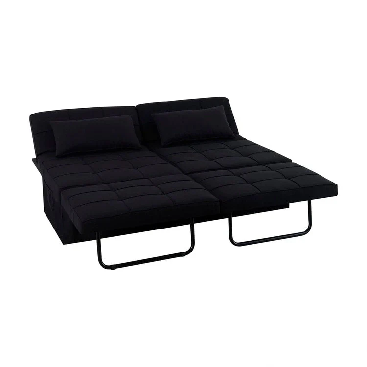 Sleeper Chair Bed, 4 In 1 Multi-Function Convertible Ottoman Bed, Breathable Linen Bed Chair, Convertible Sofa Bed