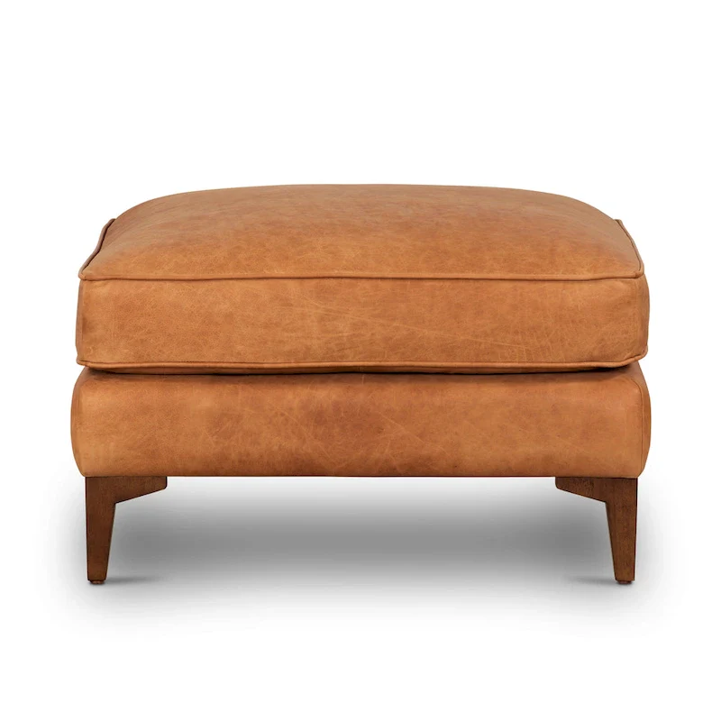 Poly & Bark Essex Ottoman - Full Grain Genuine Italian Leather
