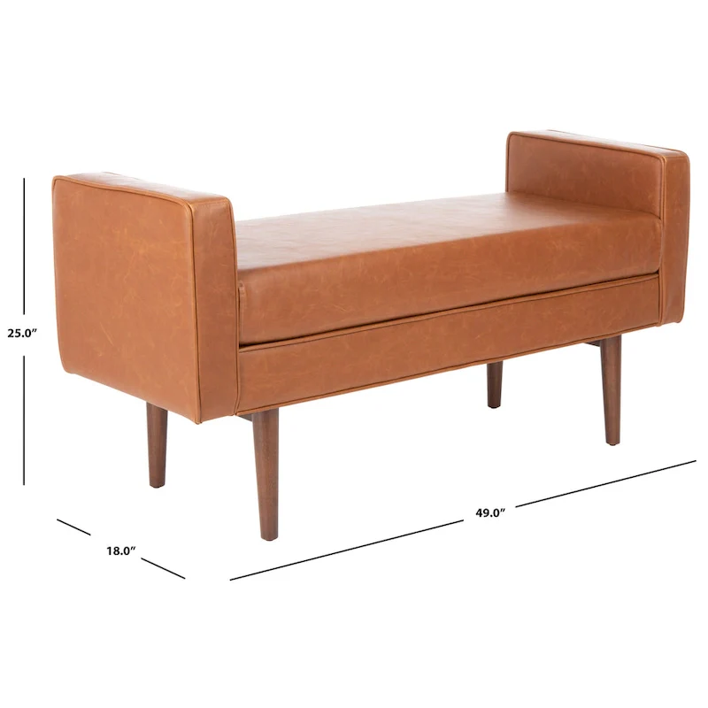 Rosalee Mid-Century Modern 25-inch Bench - 49W x 18D x 25H