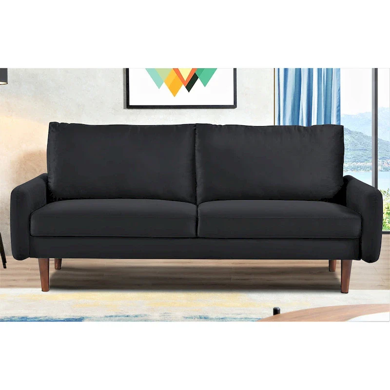 70W Tapered-Leg Velvet Sofa