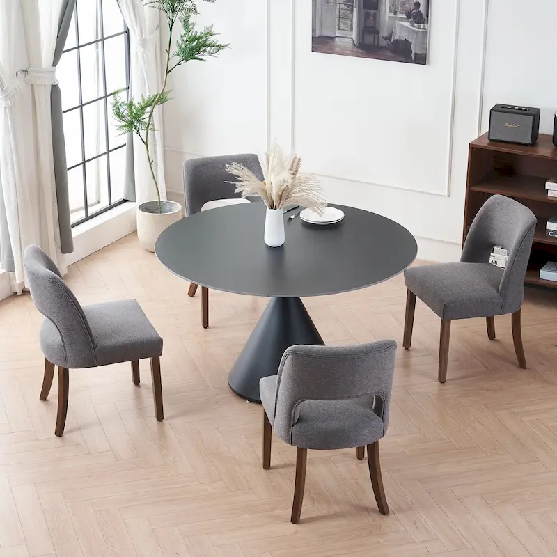 Set of 4 Fabric-upholstered Dining Chairs