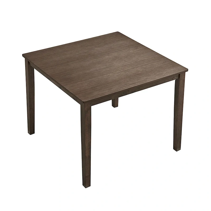 Modern 5-Piece Dining Set with Square Table & 4 Slat Back Upholstered Chairs