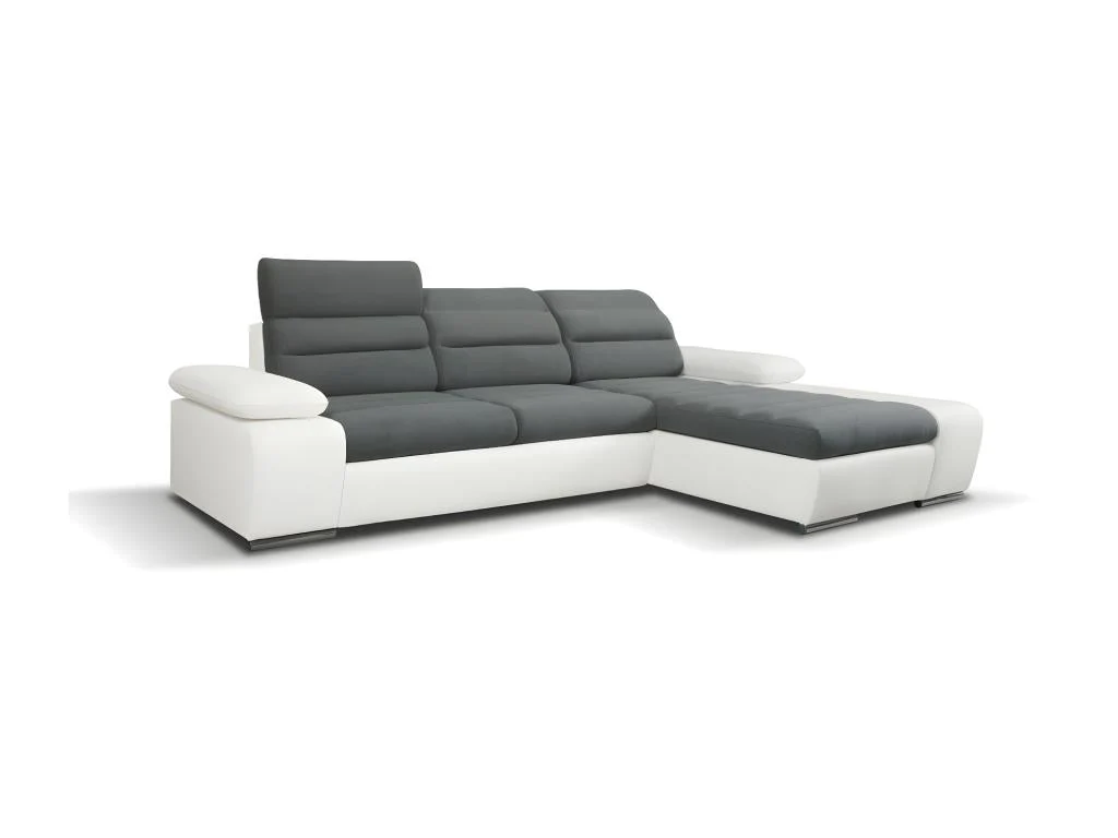 Corner Sectional Sofa - Blanc/Gris